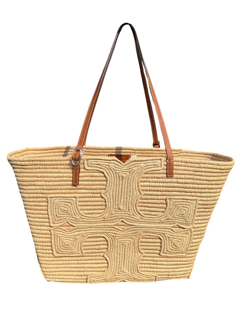 Tory Burch Ella Large Structured Straw Tote